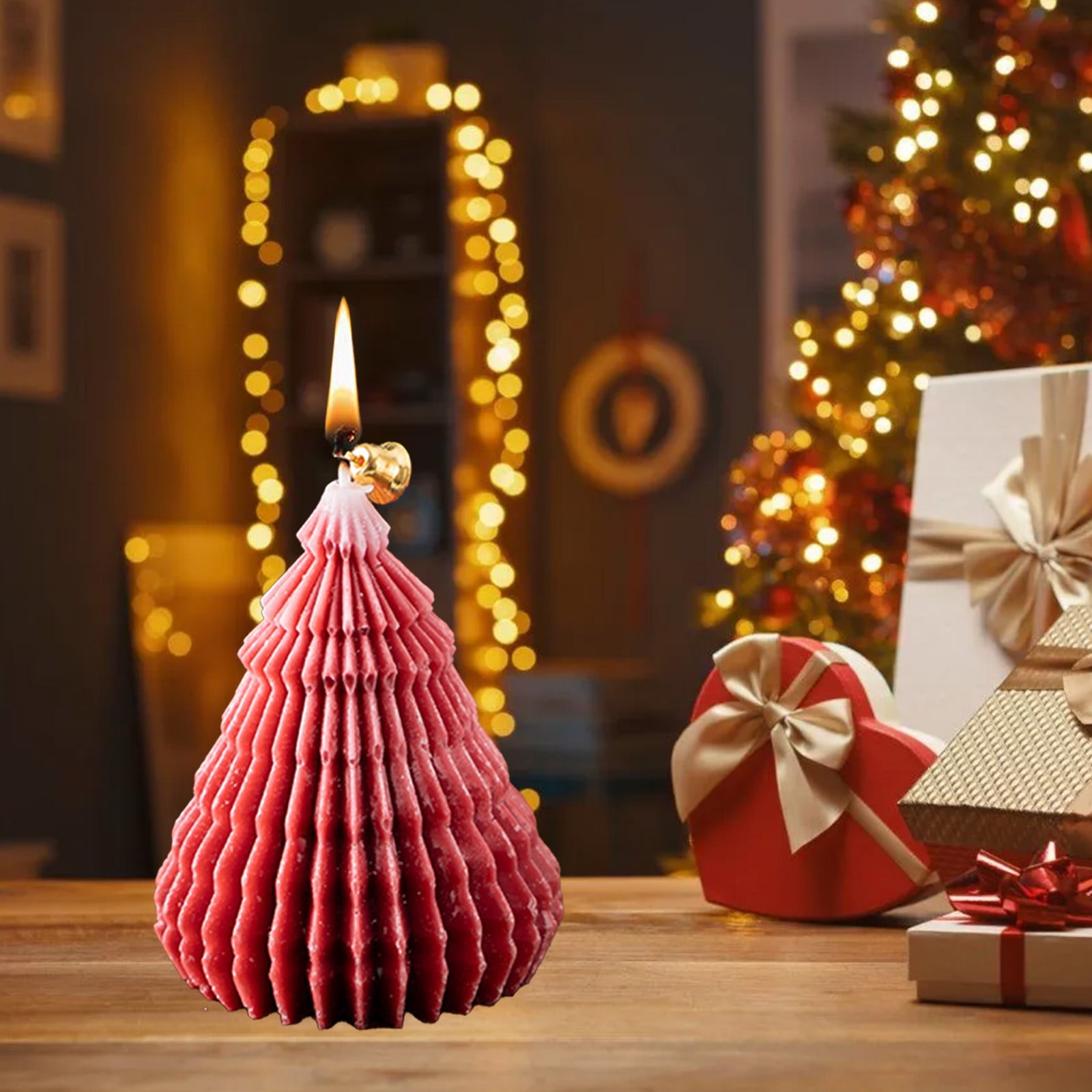 Christmas Scented Candle Soy Wax Winter Christmas Tree Cone Candles