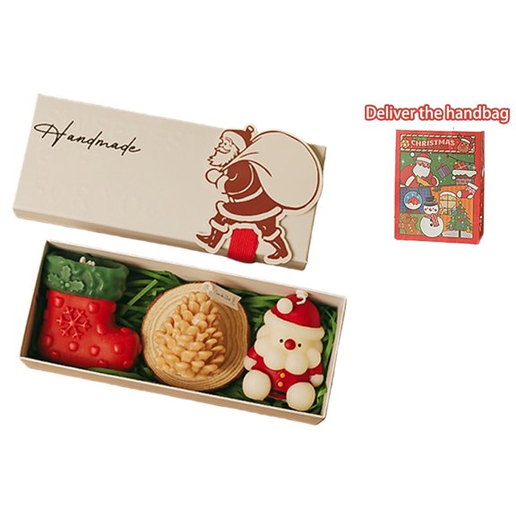 Christmas Scented Set,Long Burning, Natural Soys Waxes Decorative Aromatherapys Candled for Home Decors