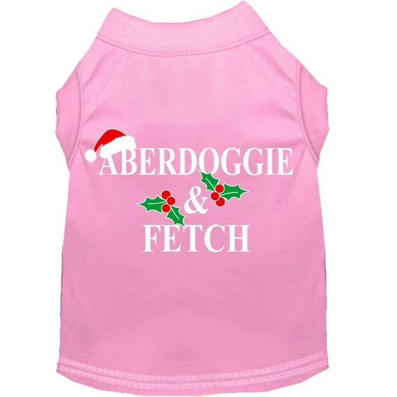 Aberdoggie Christmas Screen Print Shirt Light Pink XS (8)