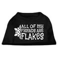 thumbnail image 1 of All my friends are Flakes Screen Print Shirt Black XXL (18), 1 of 10