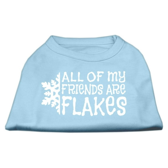 Christmas Screenprinted Dog Shirt, "All My Friends Are Flakes"