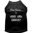 thumbnail image 1 of Christmas Screenprinted Dog Shirt, "Dear Santa, I Went With Naughty", 1 of 11