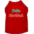 thumbnail image 1 of Christmas Screenprinted Dog Shirt, "Feliz Navidad", 1 of 11