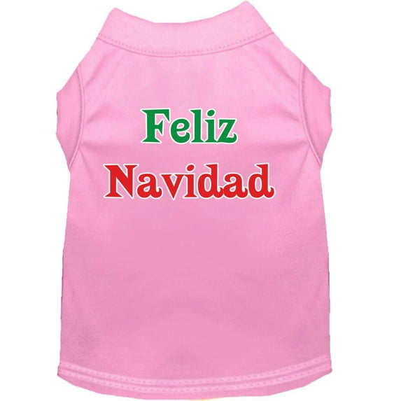 Christmas Screenprinted Dog Shirt, "Feliz Navidad"