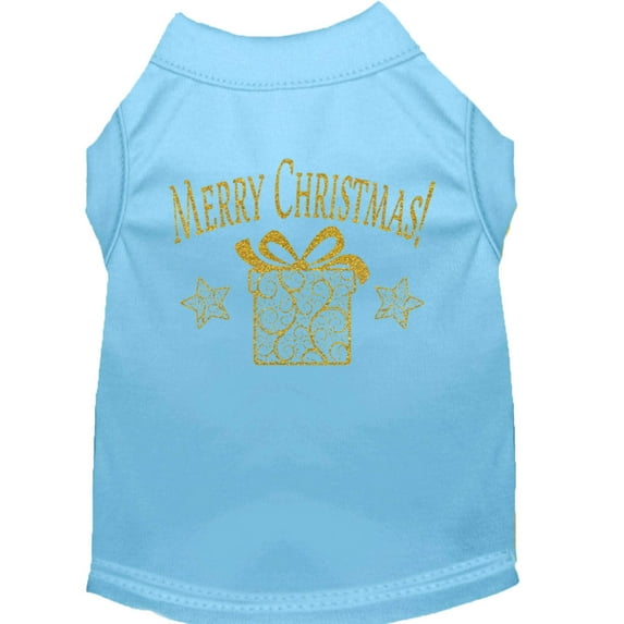 Christmas Screenprinted Dog Shirt, "Golden Christmas Present"