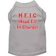 thumbnail image 1 of Christmas Screenprinted Dog Shirt, "Head Elf In Charge", 1 of 10