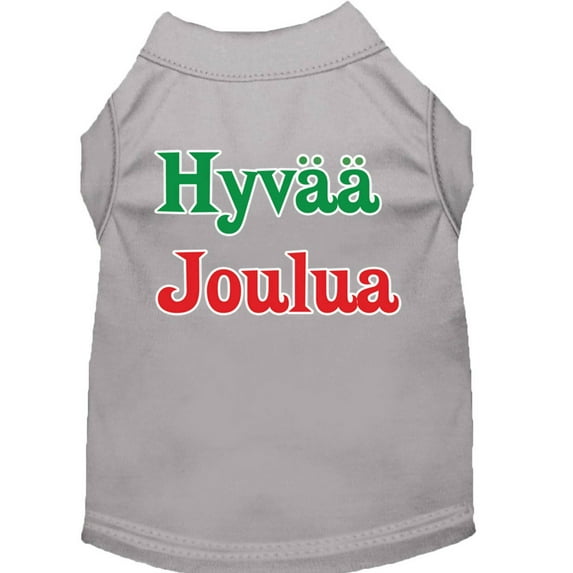 Hyvaa Joulua Screen Print Shirt Grey S (10)
