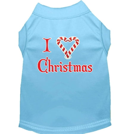 Christmas Screenprinted Dog Shirt, "I Heart Christmas"