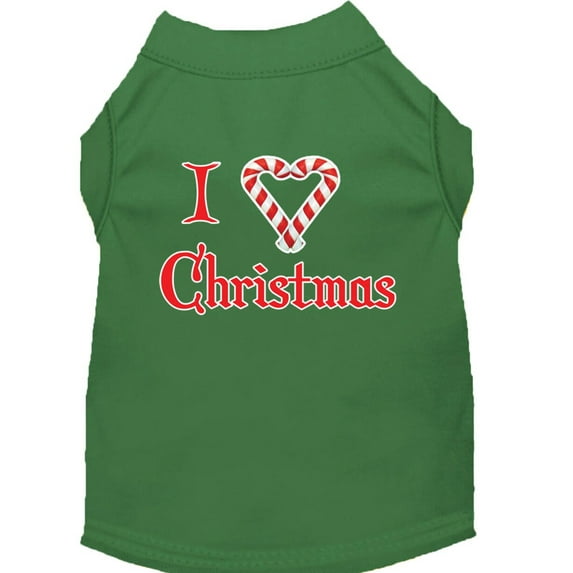 I Heart Christmas Screen Print Shirt Emerald Green XL (16)