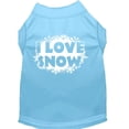 thumbnail image 1 of Christmas Screenprinted Dog Shirt, "I Love Snow", 1 of 10