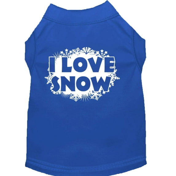 I Love Snow Screenprint Shirts Blue XL (16)