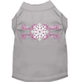 thumbnail image 1 of Christmas Screenprinted Dog Shirt, "Pink Snowflake Swirls", 1 of 8