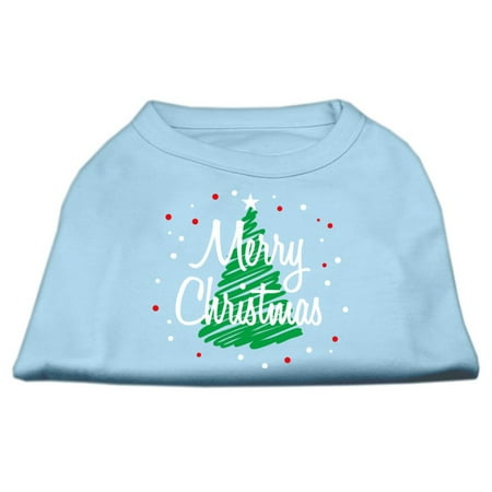 Christmas Screenprinted Dog Shirt, "Scribble Merry Christmas"