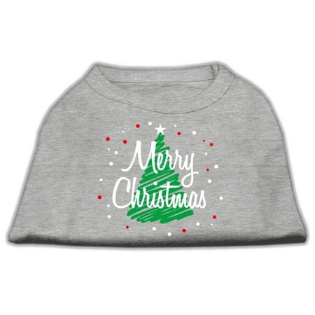 Christmas Screenprinted Dog Shirt, "Scribble Merry Christmas"