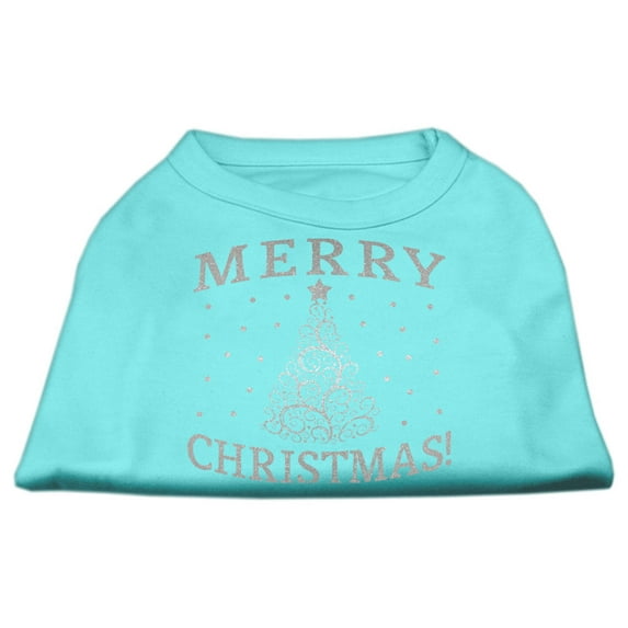 Christmas Screenprinted Dog Shirt, "Shimmer Christmas Tree"