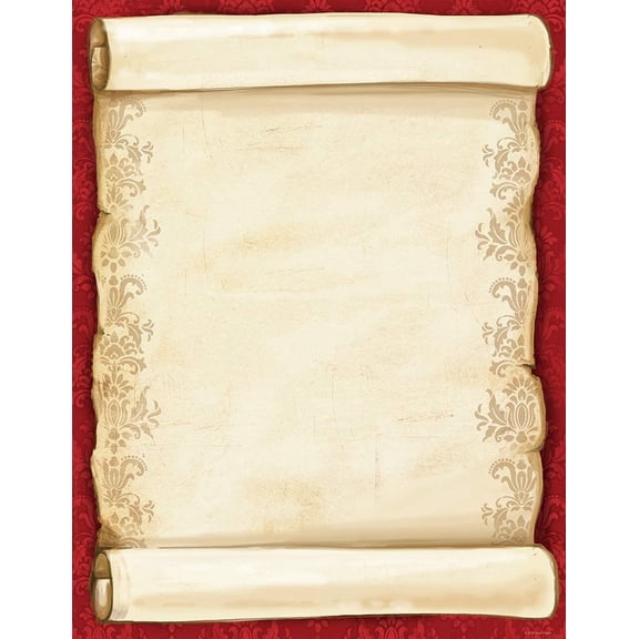 Christmas Scroll Letterhead 80 count 11" x 8.5" (2012250)