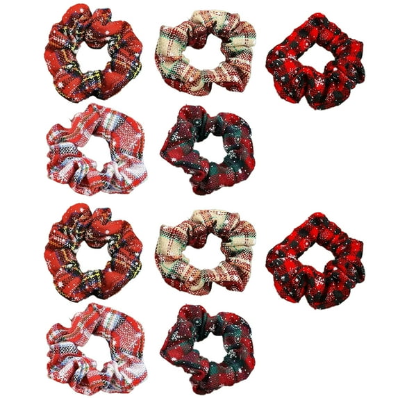 Christmas Scrunchies for Hair Scrunchie Holder Ponytail Elastics Hair Ties Hair Bands Soft Cute Scrunchy Pack for Girls