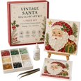 thumbnail image 1 of Christmas Sea Glass Art Kit, DIY Sea Glass Mosaic Art Kit for Beginner & Adults, Mosaic Craft Kit with Santa, Christmas Theme Artwork, DIY Home Decor, Craft Lovers Gift, 1 of 8