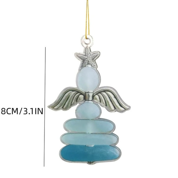 Christmas Sea Glass Ornaments Natural Beach Inspired Holiday Decor with Earthy Colors Festive Tree Decoration Gift for Beach Lovers Celebration