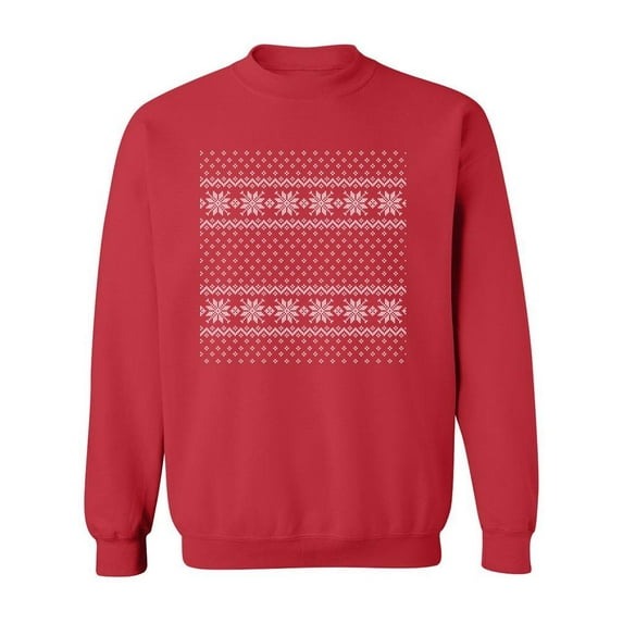 Christmas Seamless Pattern Sweatshirt Men - Men Sweatshirt, Red, 4XL