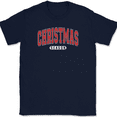thumbnail image 1 of Christmas Season T-Shirt Holiday Xmas Santa Clause Tree Funny Humor Gift Tee - Navy, L, 1 of 1