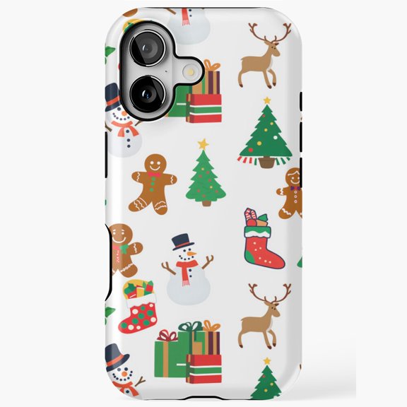 Christmas Season Wrapping Paper Holiday Pattern Print iPhone Case 17 to 11 Pro Max