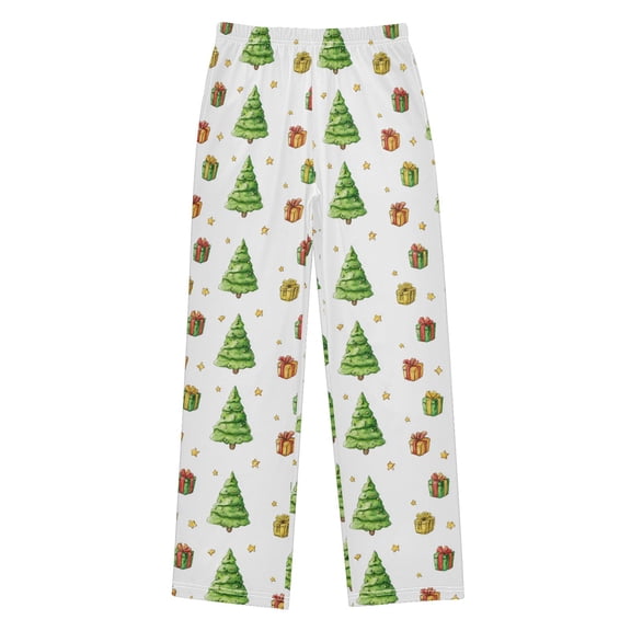 Christmas Seemless Pattern Pajama Pants Soft and Lightweight Elastic Waistband Pajama Pants