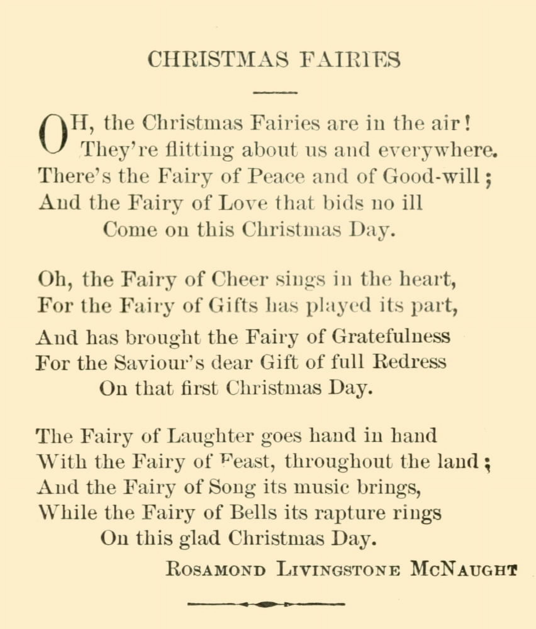 Christmas Selections 1906 Christmas Fairies Canvas Art - RL McNaught (24 x 36)