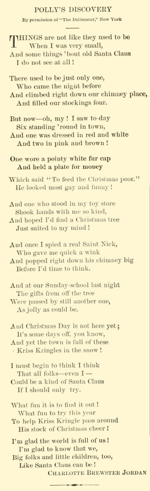 Christmas Selections 1906 Pollys Discovery Canvas Art - CB Jordan (24 x 36)