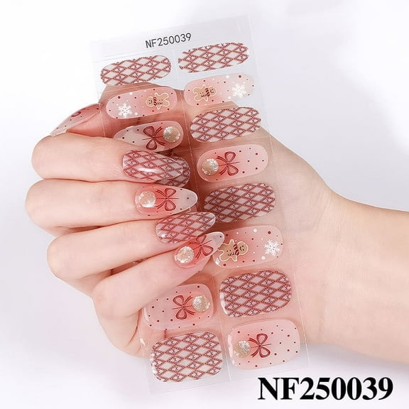 Christmas Semi-Curing Gel Nail Art Waterproof Cartoon Children's Cute 3D Nail Art Stickers - NF250039
