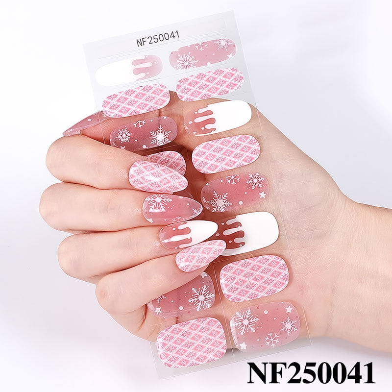 Christmas Semi-Curing Gel Nail Art Waterproof Cartoon Children's Cute 3D Nail Art Stickers - NF250041