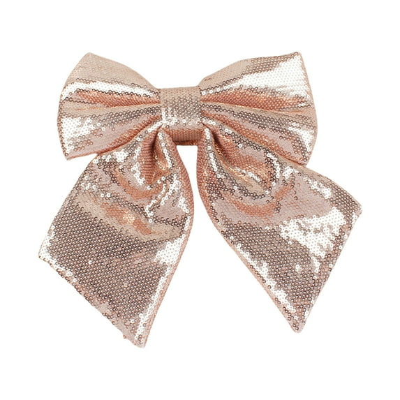 Christmas Sequin Bow, Glitter Bow Tie, Christmas Tree Decoration Wreath Accessories, Red Silver Rose Gold Color, 25cmx25cm Festive Door Window Hanging Party Decor
