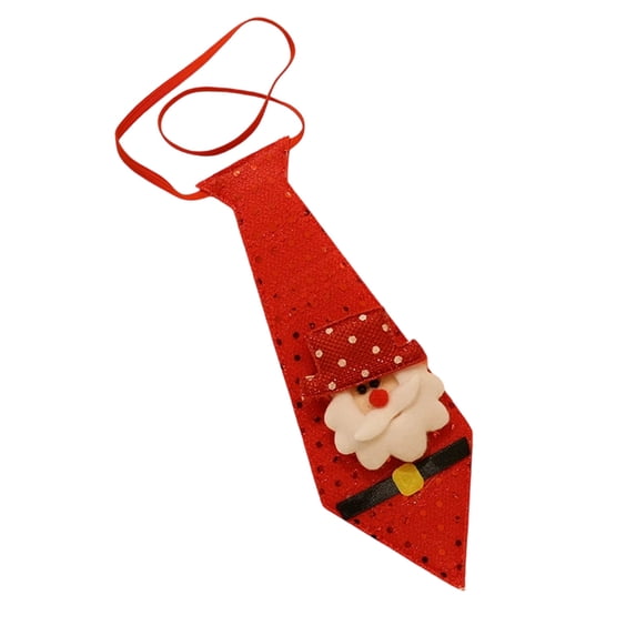 Christmas Sequin Ties – Holiday Bow Ties for Kids & Adults – Red Glitter Costume Accessories for Party, Performance, Santa Outfit & Small Gift Ideas