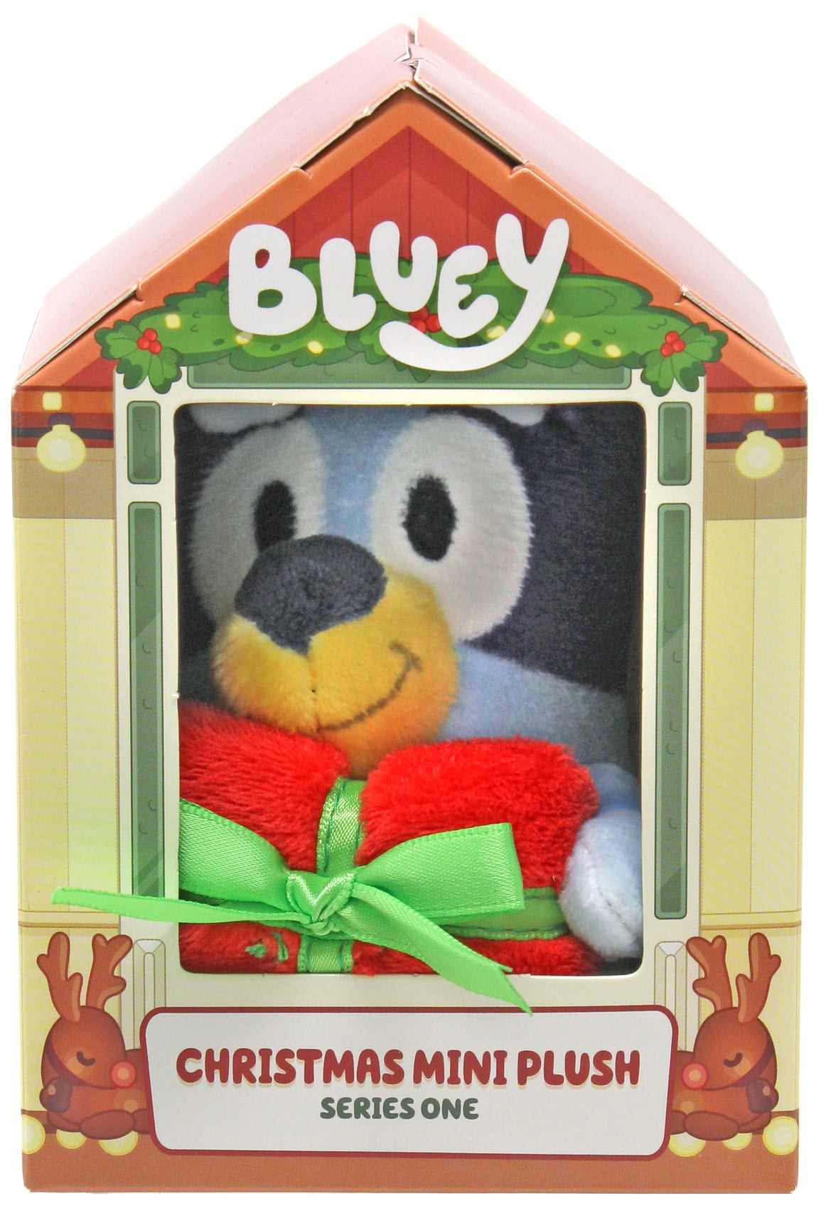 Christmas Series 1 Bluey with Gift Mini Clip-On Plush