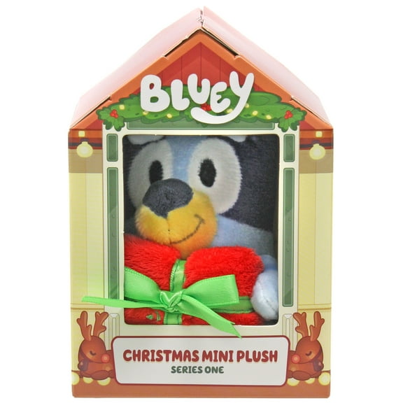 Christmas Series 1 Bluey with Gift Mini Clip-On Plush