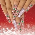 thumbnail image 1 of Christmas Series Full Nail Stickers 14 Finger Design Fashion Nail Accessories for Nail Decoration and Transfer, 1 of 6
