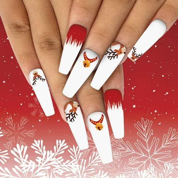 Christmas Series Nail Stickers Full Cover Fashion Decals Transfer Designs Holiday Accessories for Women Girls DIY Manicure