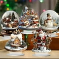 thumbnail image 1 of Christmas Series Scene Crystal Ball Ornaments Desktop Decoration, 2D Acrylic Crafts Ornaments Suitable for Christmas Home Office Tabletop Decor, Festive Holiday Desktop Ornaments, 7.87*7.48in, C, 1 of 7