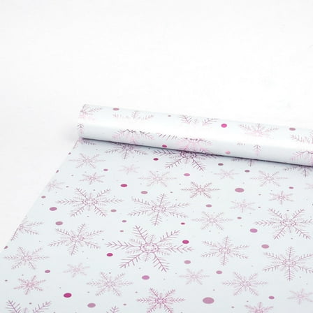 Christmas Series Wrapping Paper Roll Christmas Snowflake Alphabet Bow Aluminized Paper Gift Wrap Paper Large Gift Craft Paper Festival Gift Decorative
