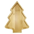 thumbnail image 1 of Christmas Serving Tray Platter Charcuterie Board Xmas Wood Serving Dish Rustic Farmhouse Table Plate for Cheese Food Fruit Party, Beige Tree, 1 of 2