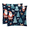 thumbnail image 1 of Christmas Set of 2 Velvet Throw Pillow Covers Inserts for Bed Pillow, Decorative Pillows - 16x16 18x18 20x20 Inches with Unique Patterns for Various Occasions, 1 of 6