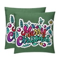 thumbnail image 1 of Christmas Set of 2 Velvet Throw Pillow with Unique Patterns - 16x16, 18x18, 20x20 Inches for Various Occasions - Pillows Covers Throw Pillow Inserts Pillow Inserts, 1 of 6