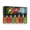 thumbnail image 1 of Christmas Set of 6 Fragrance Oils - Premium Grade Scented Oil - 10ml - Christmas Wreath, Mistletoe, Candy Cane, Gingerbread, Cinnamon, and Cranberry, 1 of 2