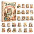 thumbnail image 1 of Christmas Sewing Cat Countdown With 24 Pcs 2D Acrylic Christmas Countdown Ornament Blind Box for Adults DIY Craft Holiday Wall Decor Very Lovely Festive Gift Set for Cat Mom Home Decoration, 1 of 6