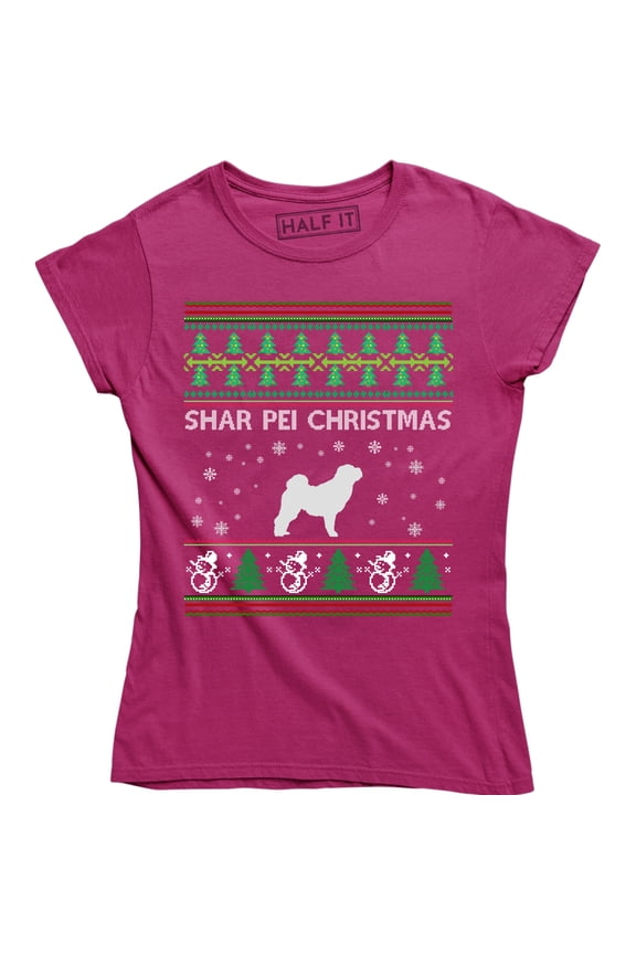 Christmas Shar Pei Animal Lover Pet Rescue Dog Owner Women's Ugly T-Shirt