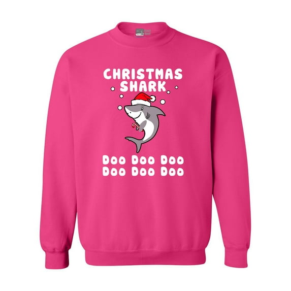 Christmas Shark Doo Doo Doo Funny DT Crewneck Sweatshirt
