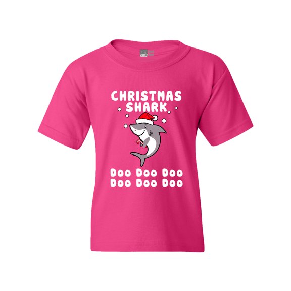 Christmas Shark Doo Doo Doo Funny DT Youth Kids T-Shirt Tee