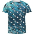 thumbnail image 1 of Christmas Shark Pattern All Over Mens T Shirt Multi X-LG, 1 of 2