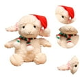 thumbnail image 1 of Christmas Sheep Stuffed Animal - Cream Santa Sheep Plush Toy with Santa Hat and Scarf, Soft Stuffed Animals Holiday Christmas Gift Toys, Kawaii Plushies Christmas Decoration Birthday Present for Kids, 1 of 5