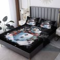 Christmas Sheets Twin Size, Horse Bed Sheets & Pillowcases 3 Piece Set